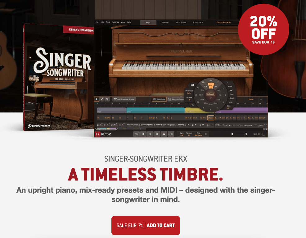 Toontrack Singer-Songwriter EKX